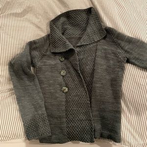 One of a kind hand knit cardigan.